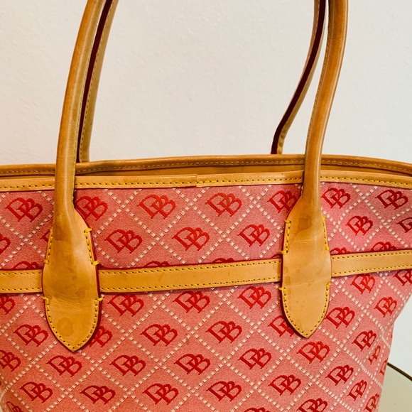 Dooney & Bourke Bags Dooney Bourke Fabric And Leather Shoulder Bag Poshmark